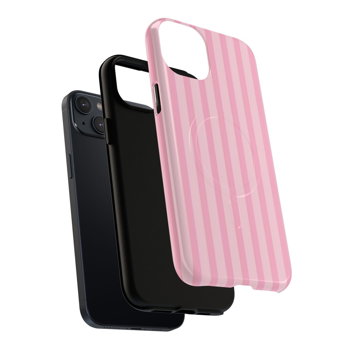 Pink Stripe Phone Case with MagSafe