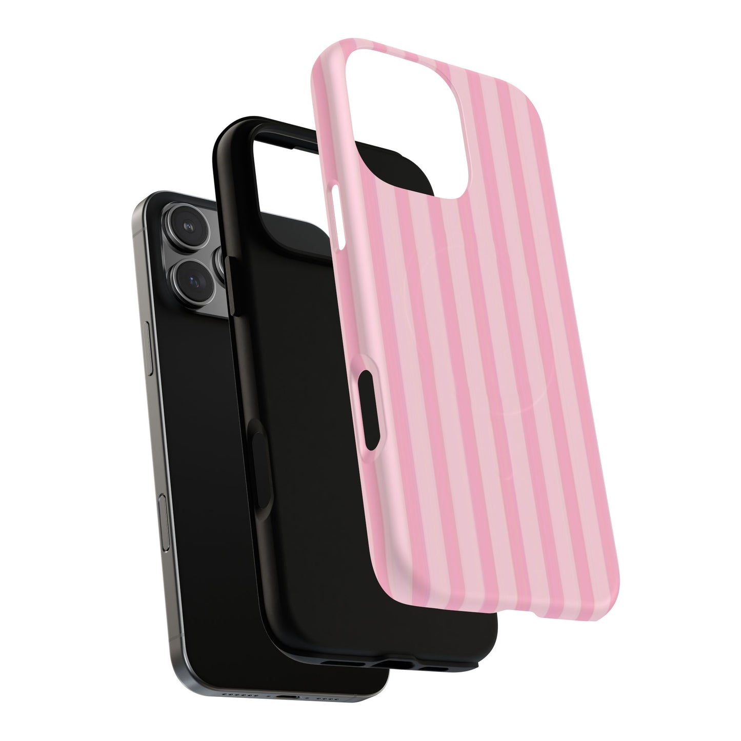 Pink Stripe Phone Case with MagSafe
