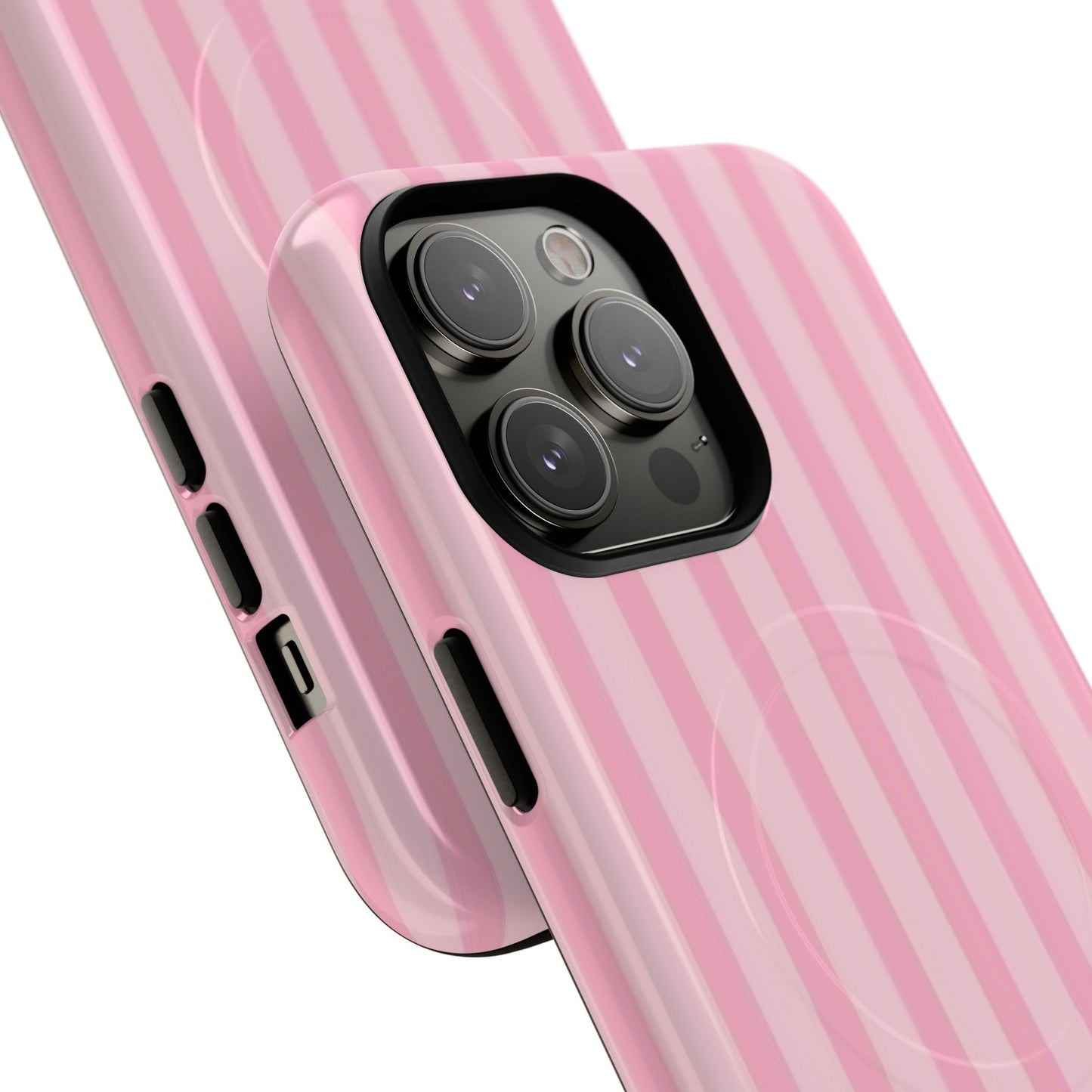 Pink Stripe Phone Case with MagSafe