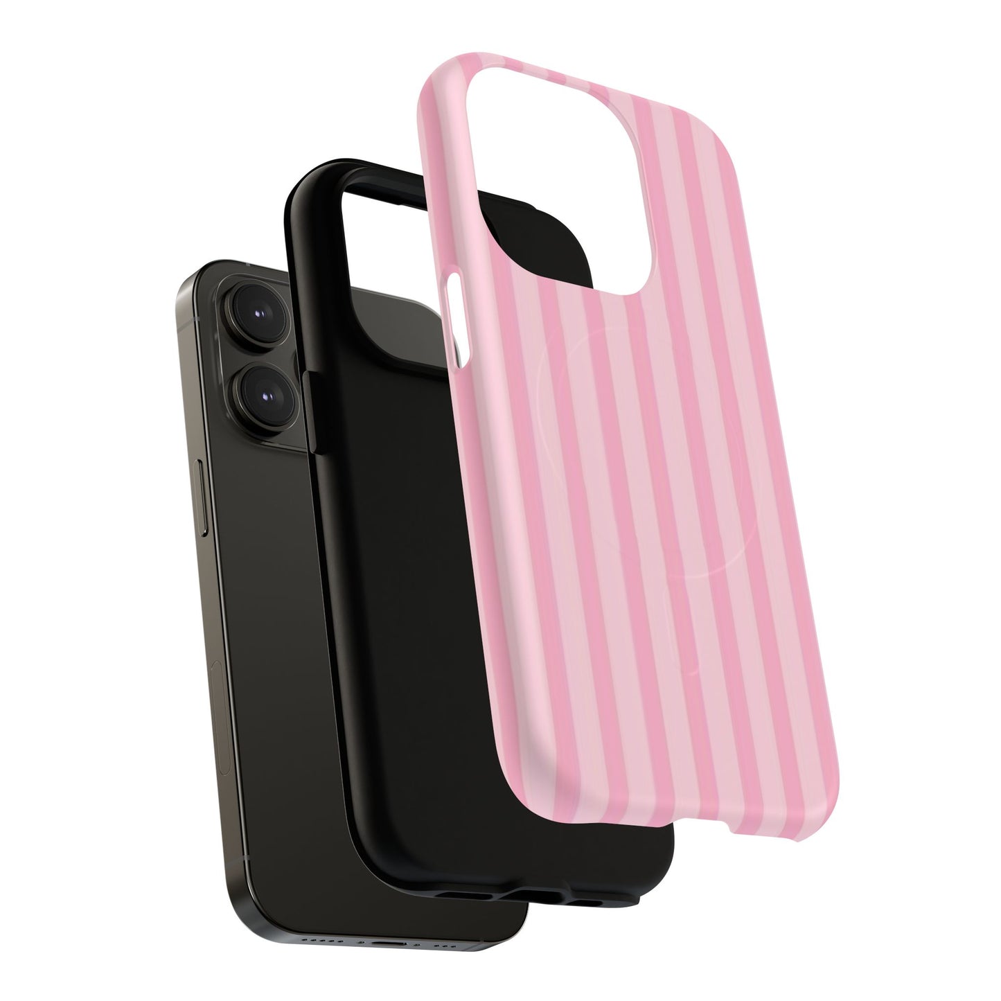 Pink Stripe Phone Case with MagSafe