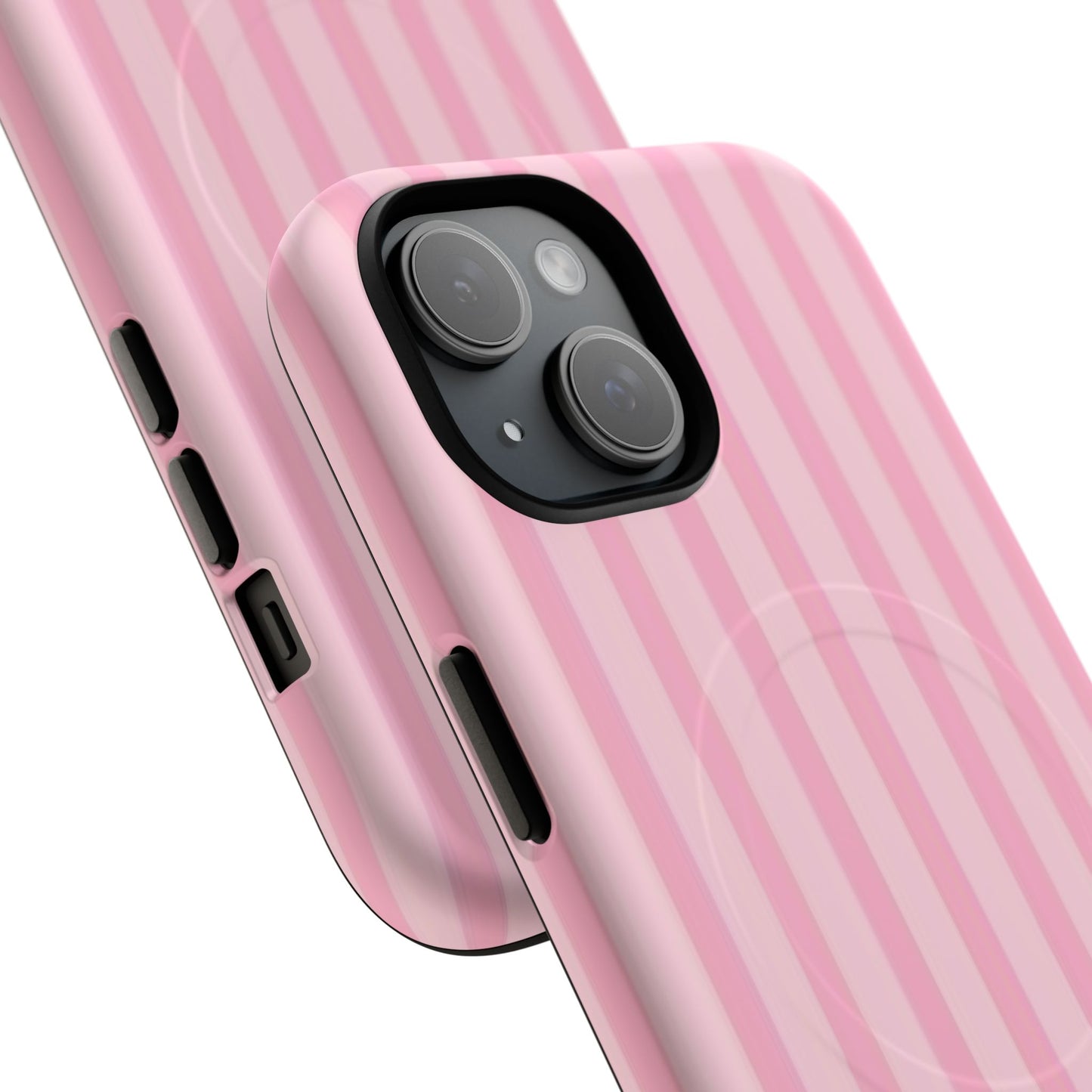 Pink Stripe Phone Case with MagSafe