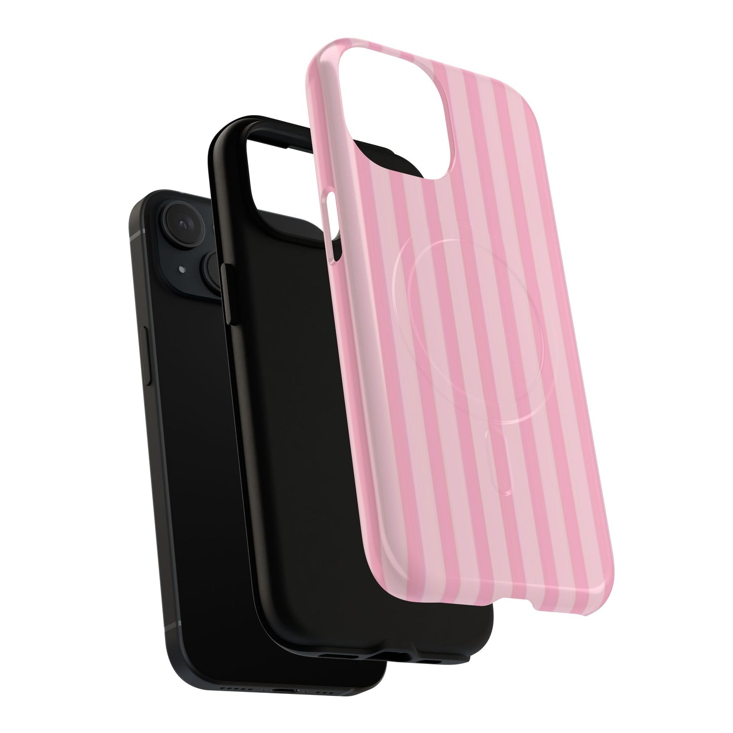 Pink Stripe Phone Case with MagSafe