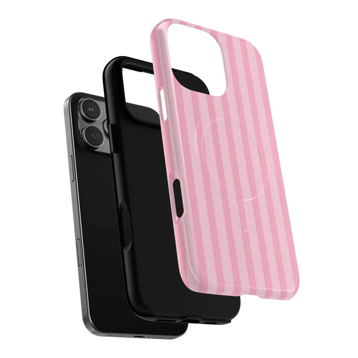 Pink Stripe Phone Case with MagSafe