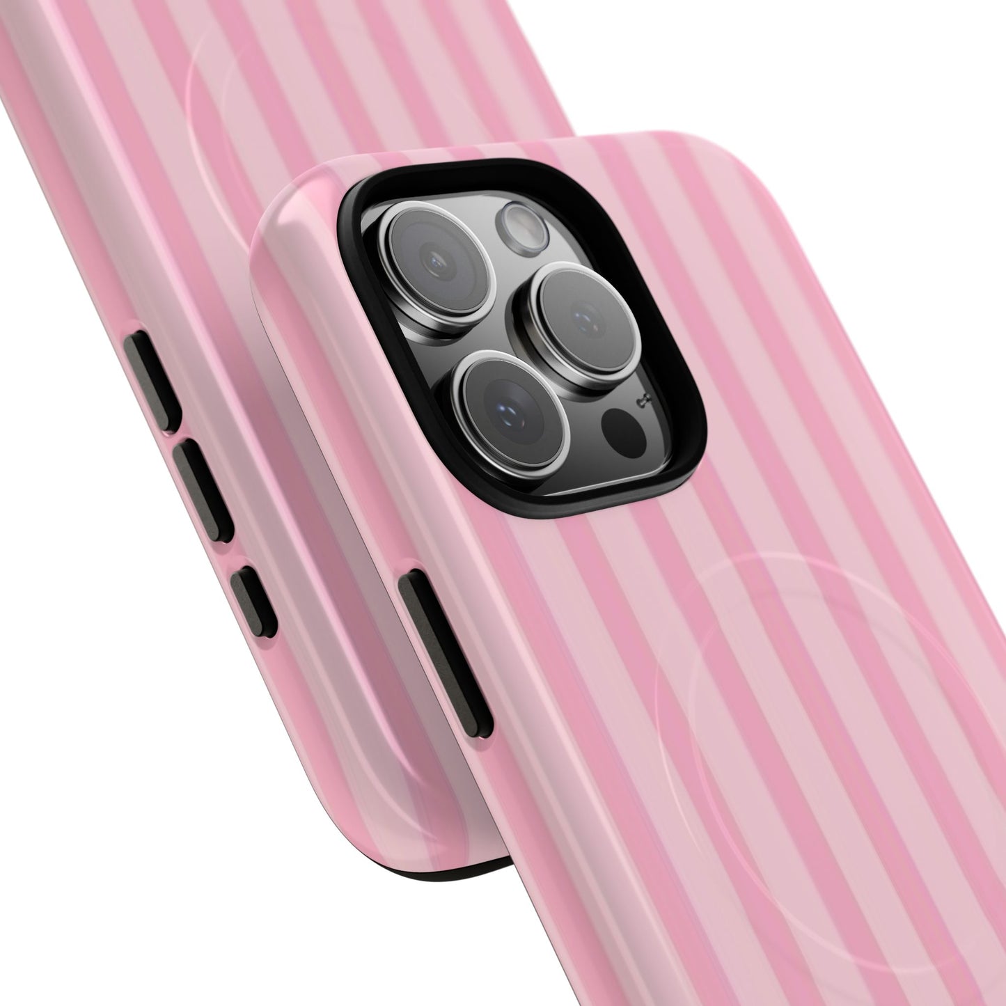 Pink Stripe Phone Case with MagSafe