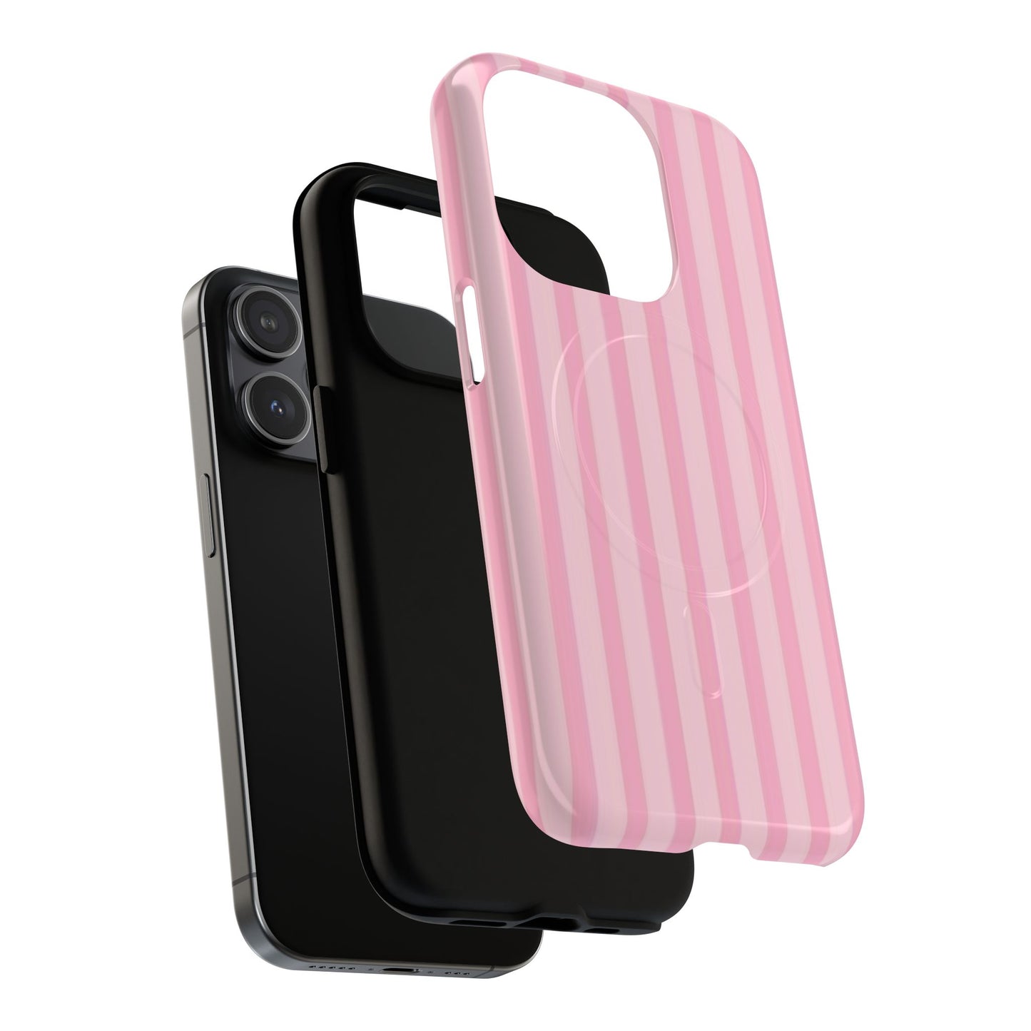 Pink Stripe Phone Case with MagSafe