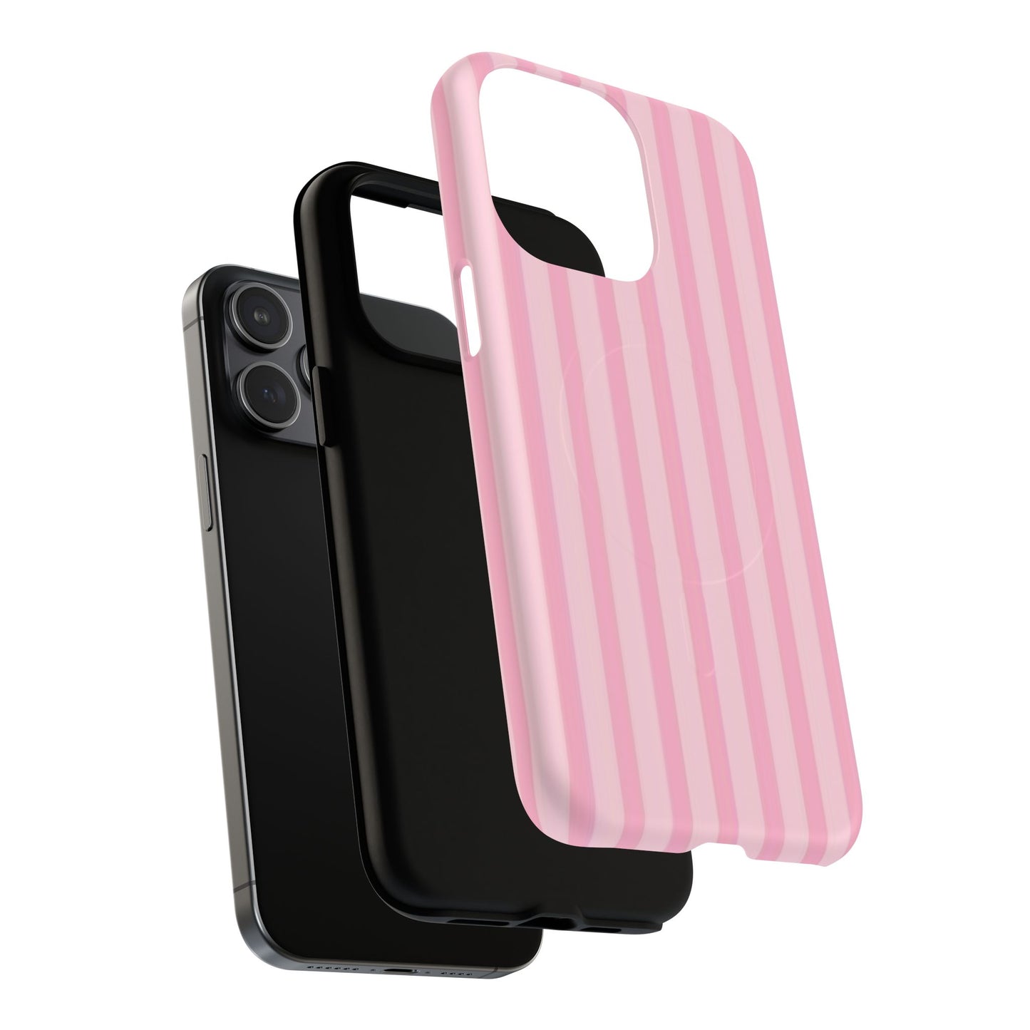 Pink Stripe Phone Case with MagSafe