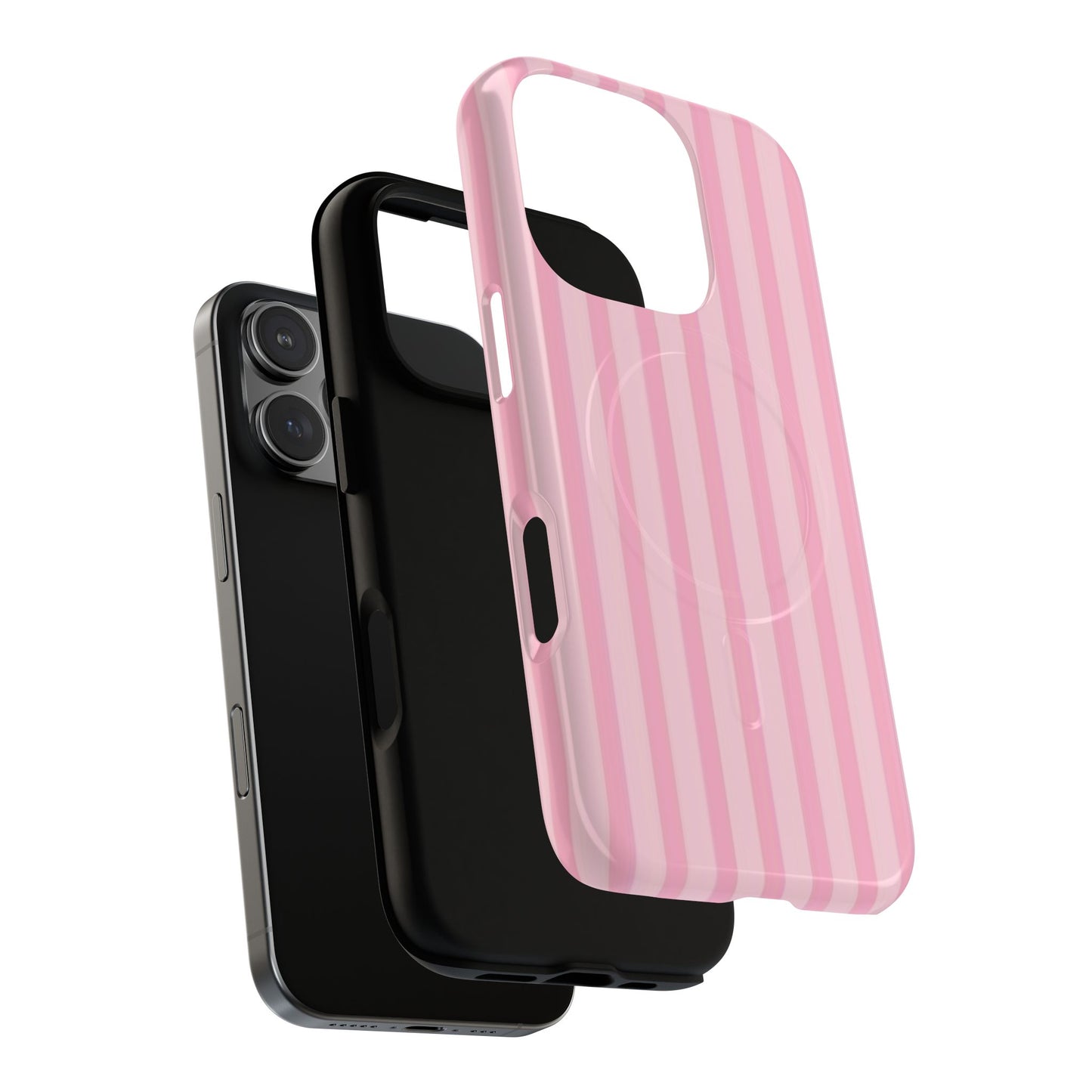 Pink Stripe Phone Case with MagSafe