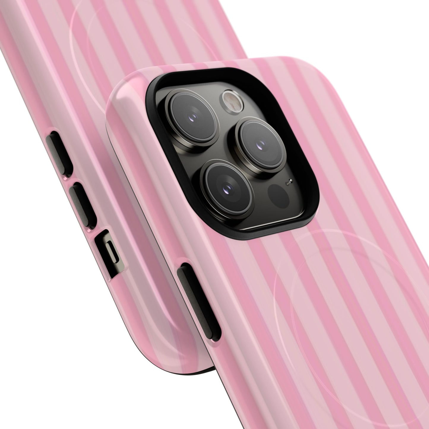 Pink Stripe Phone Case with MagSafe