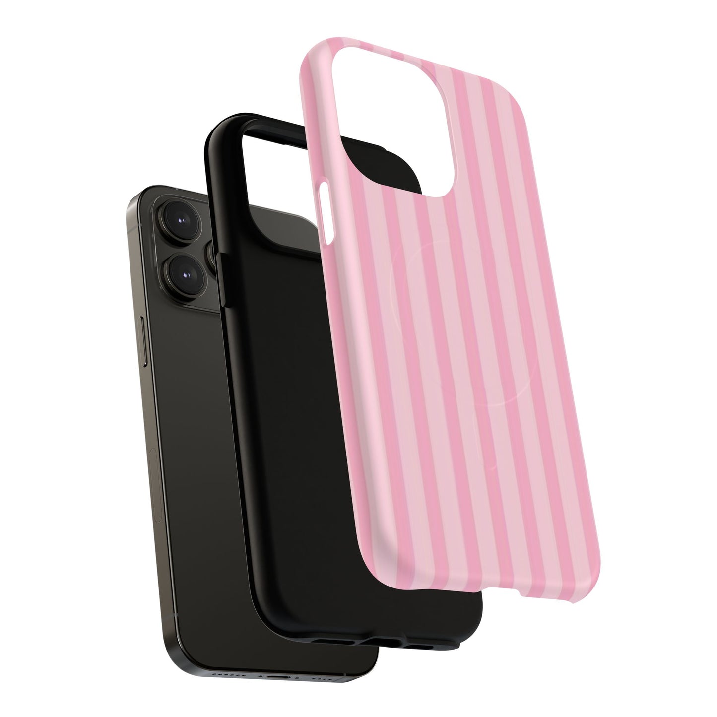 Pink Stripe Phone Case with MagSafe