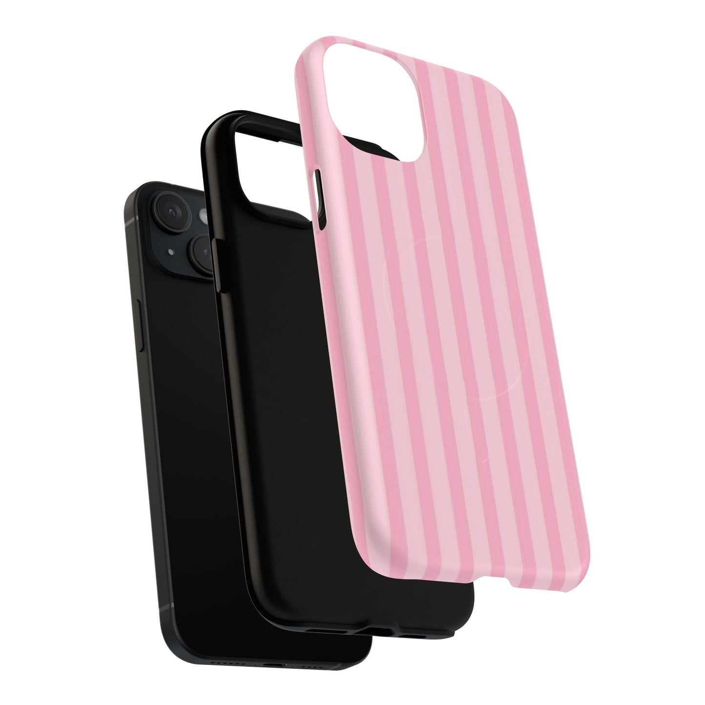 Pink Stripe Phone Case with MagSafe