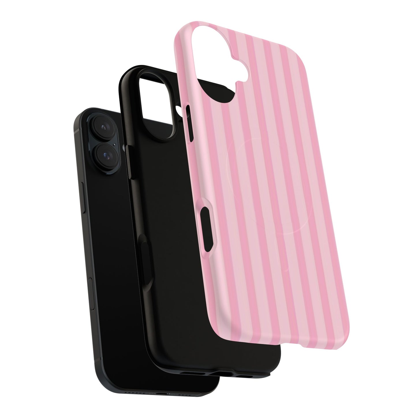 Pink Stripe Phone Case with MagSafe