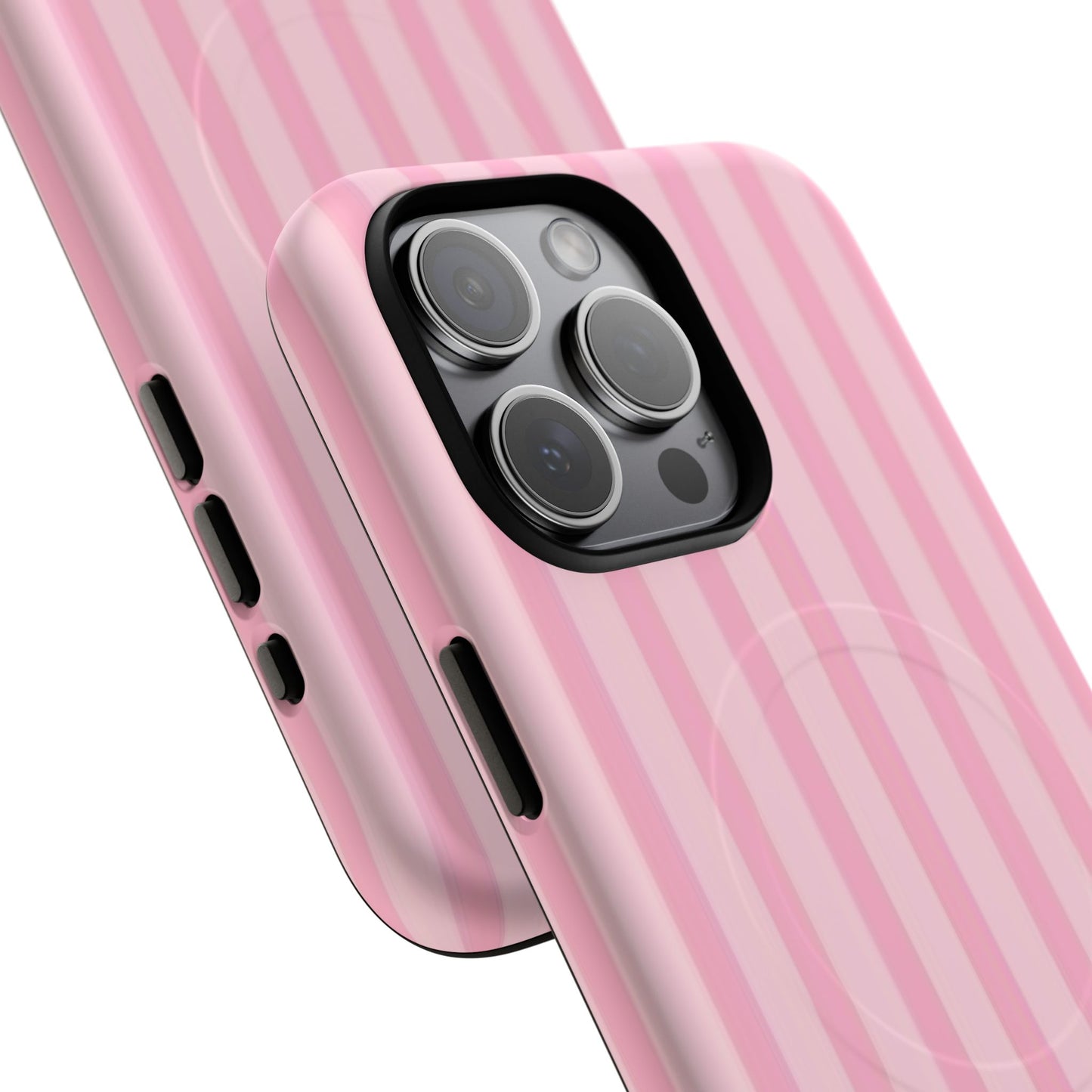 Pink Stripe Phone Case with MagSafe