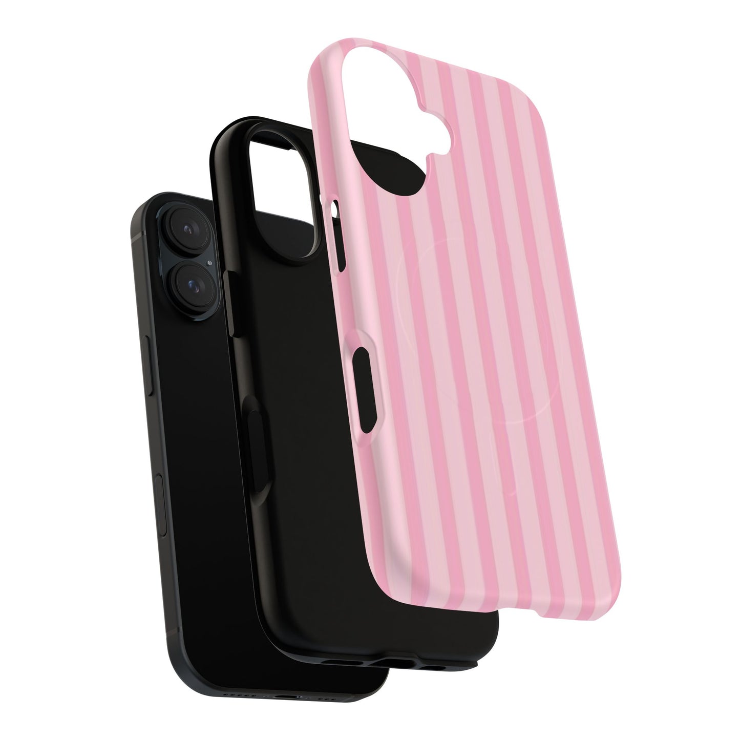 Pink Stripe Phone Case with MagSafe