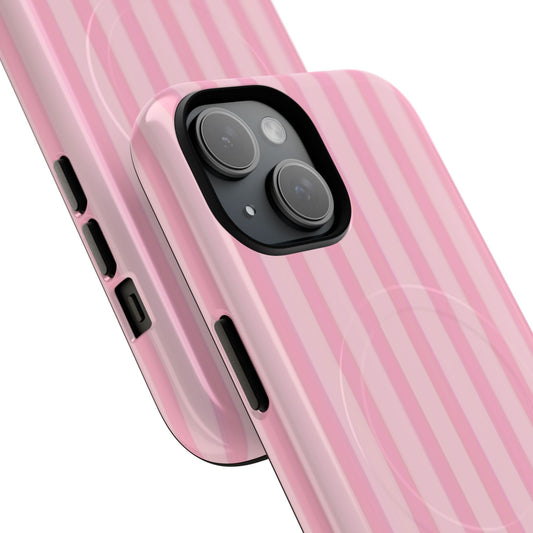 Pink Stripe Phone Case with MagSafe