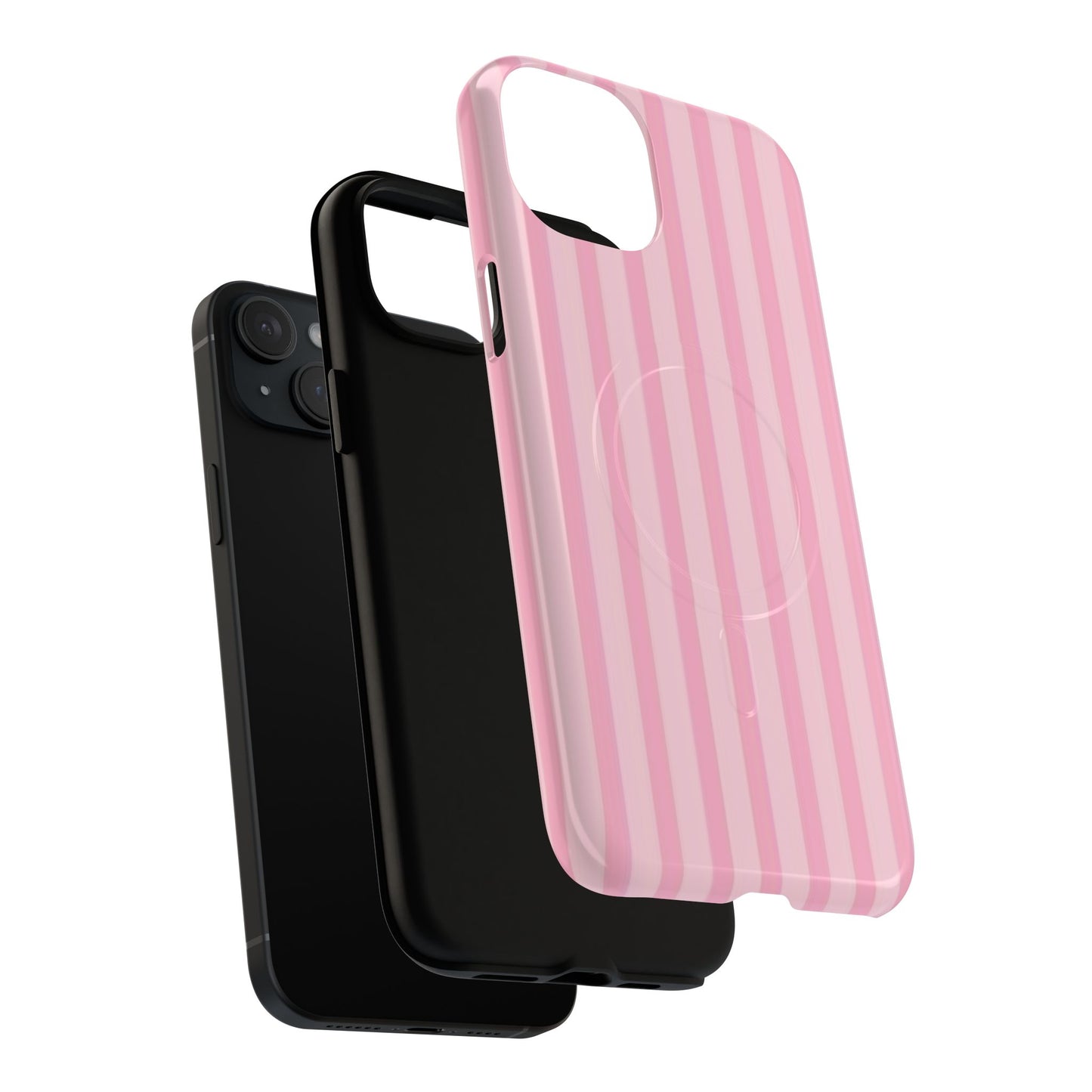 Pink Stripe Phone Case with MagSafe