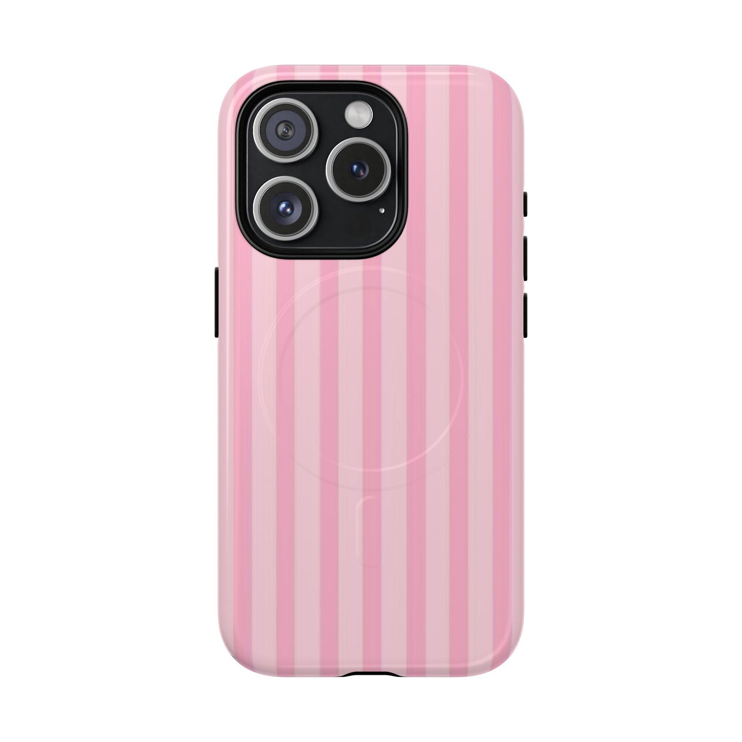 Pink Stripe Phone Case with MagSafe