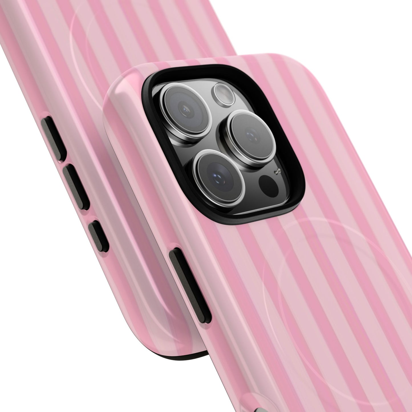 Pink Stripe Phone Case with MagSafe