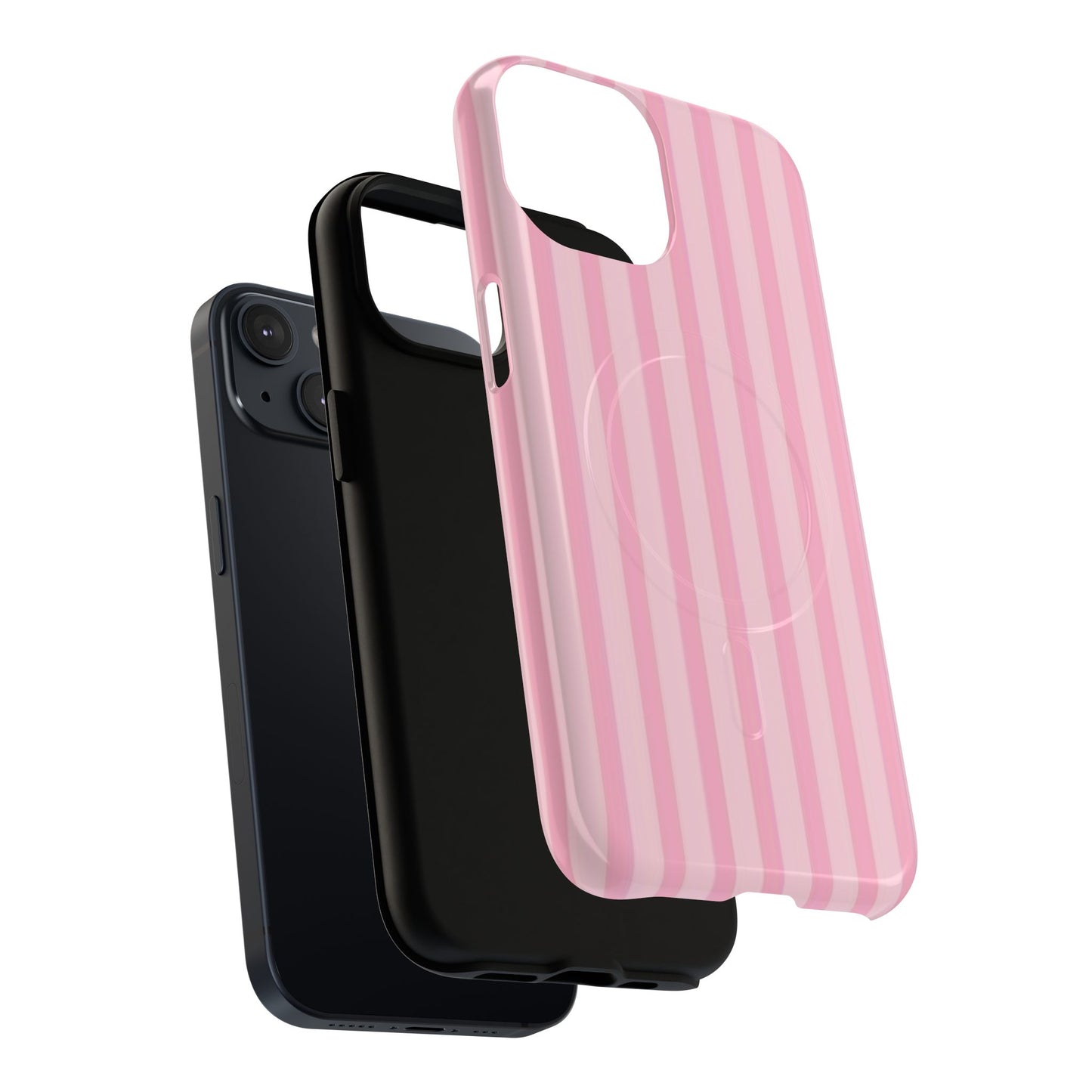 Pink Stripe Phone Case with MagSafe