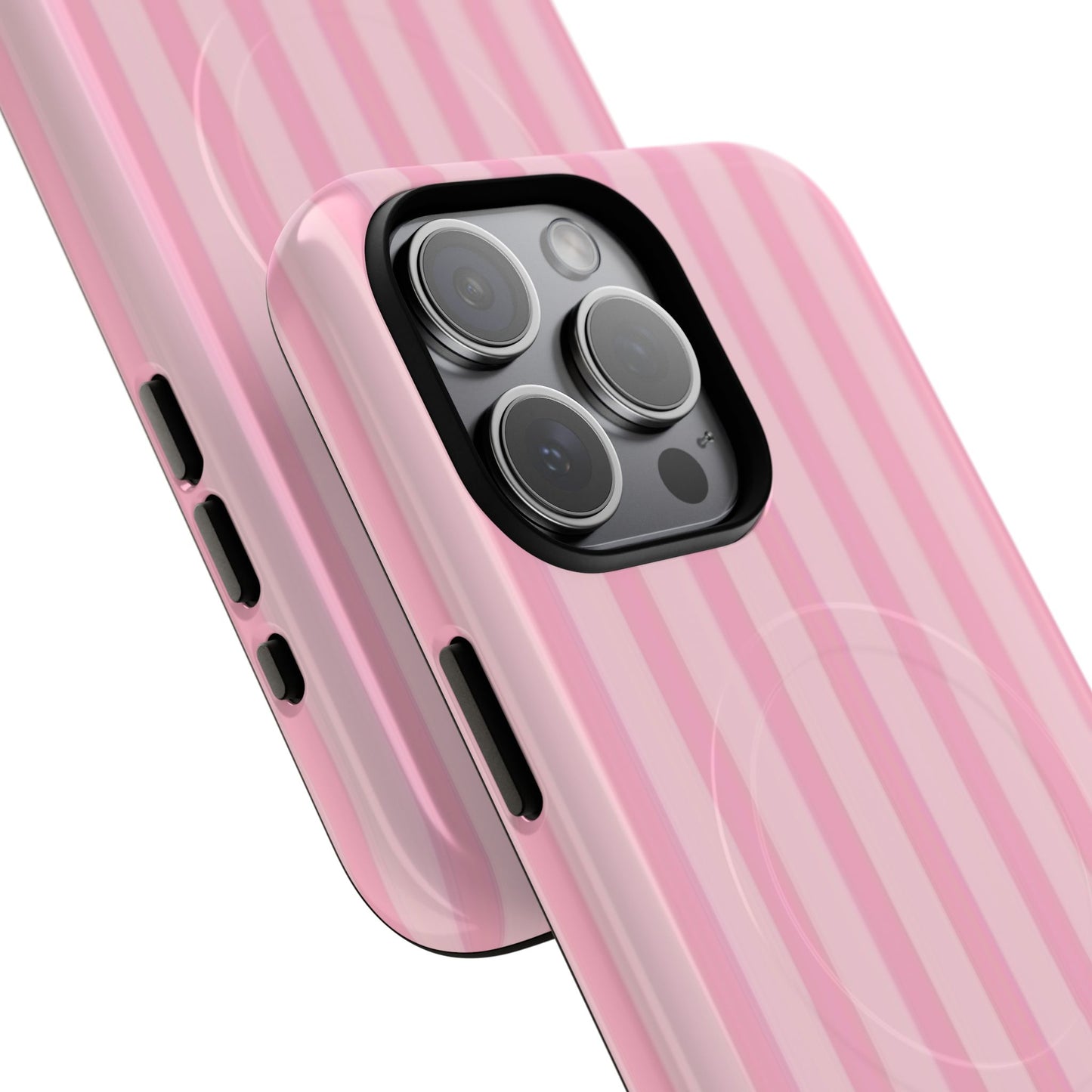 Pink Stripe Phone Case with MagSafe