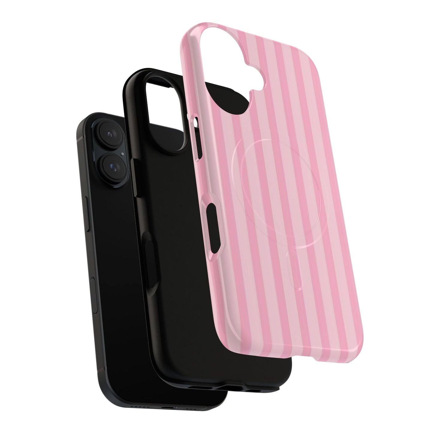 Pink Stripe Phone Case with MagSafe