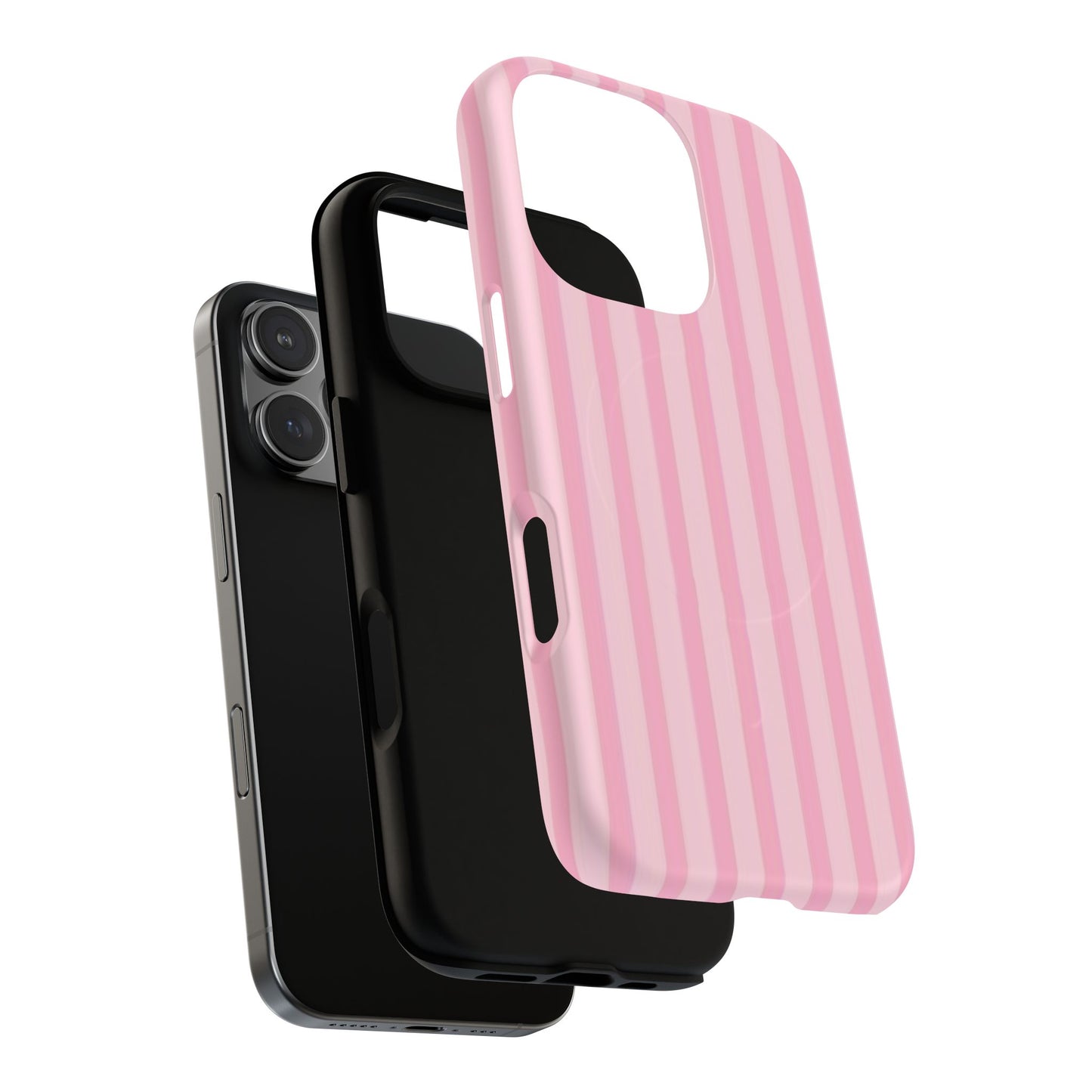 Pink Stripe Phone Case with MagSafe