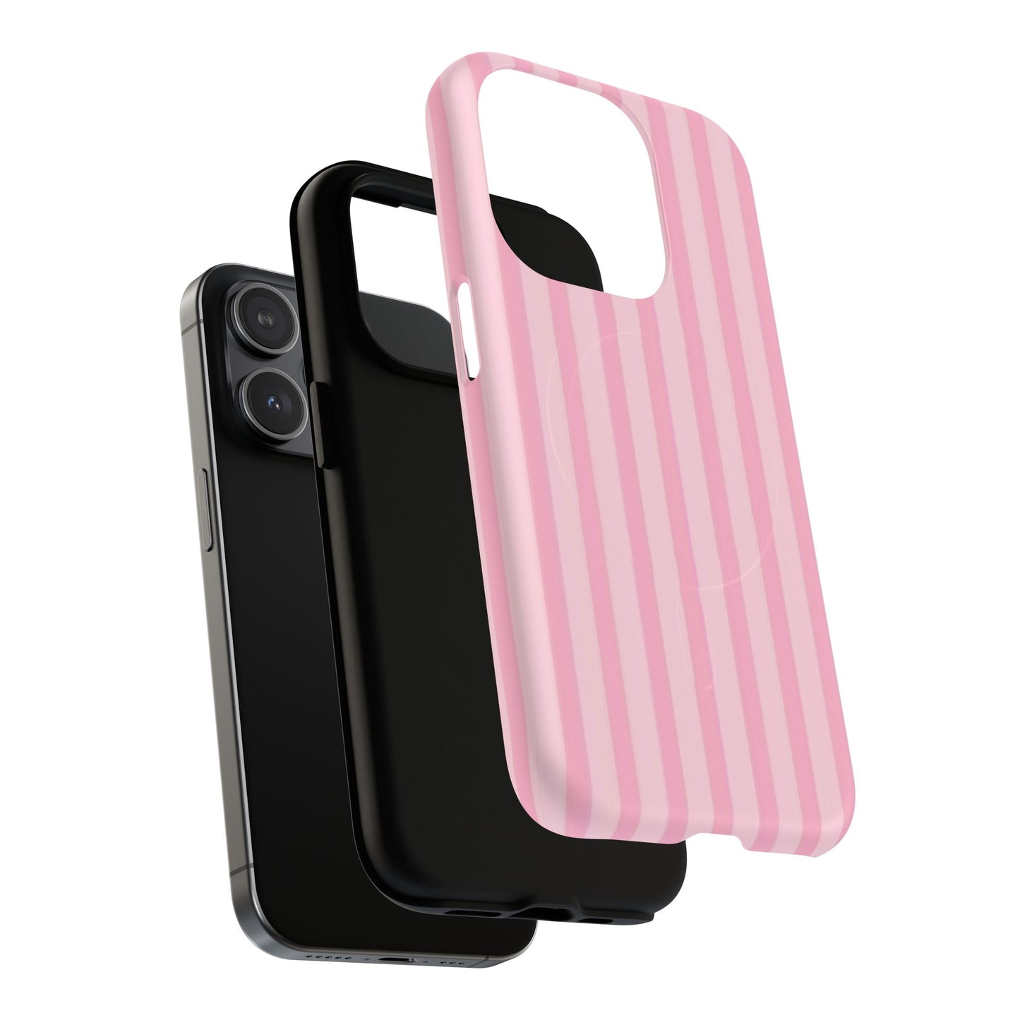 Pink Stripe Phone Case with MagSafe