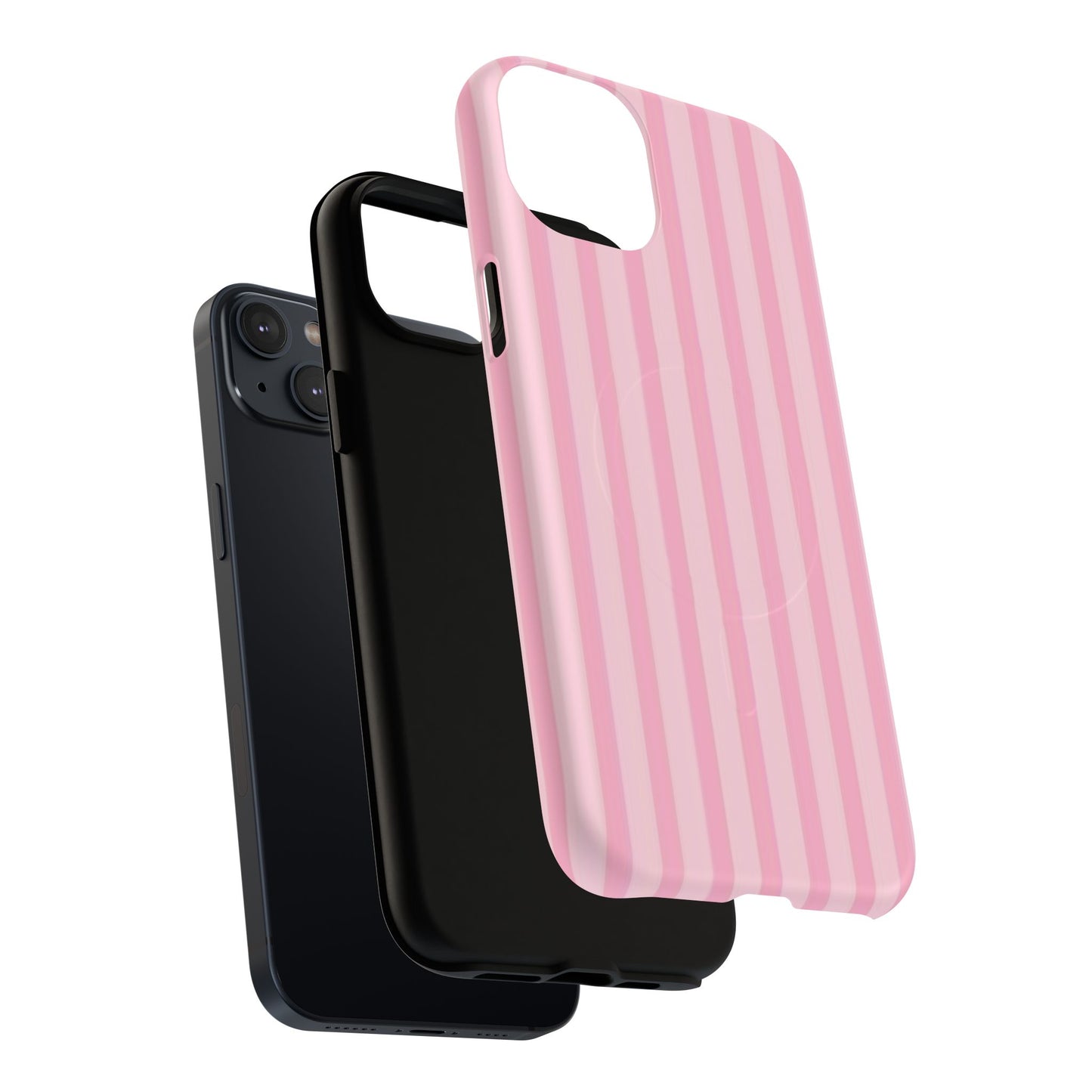 Pink Stripe Phone Case with MagSafe