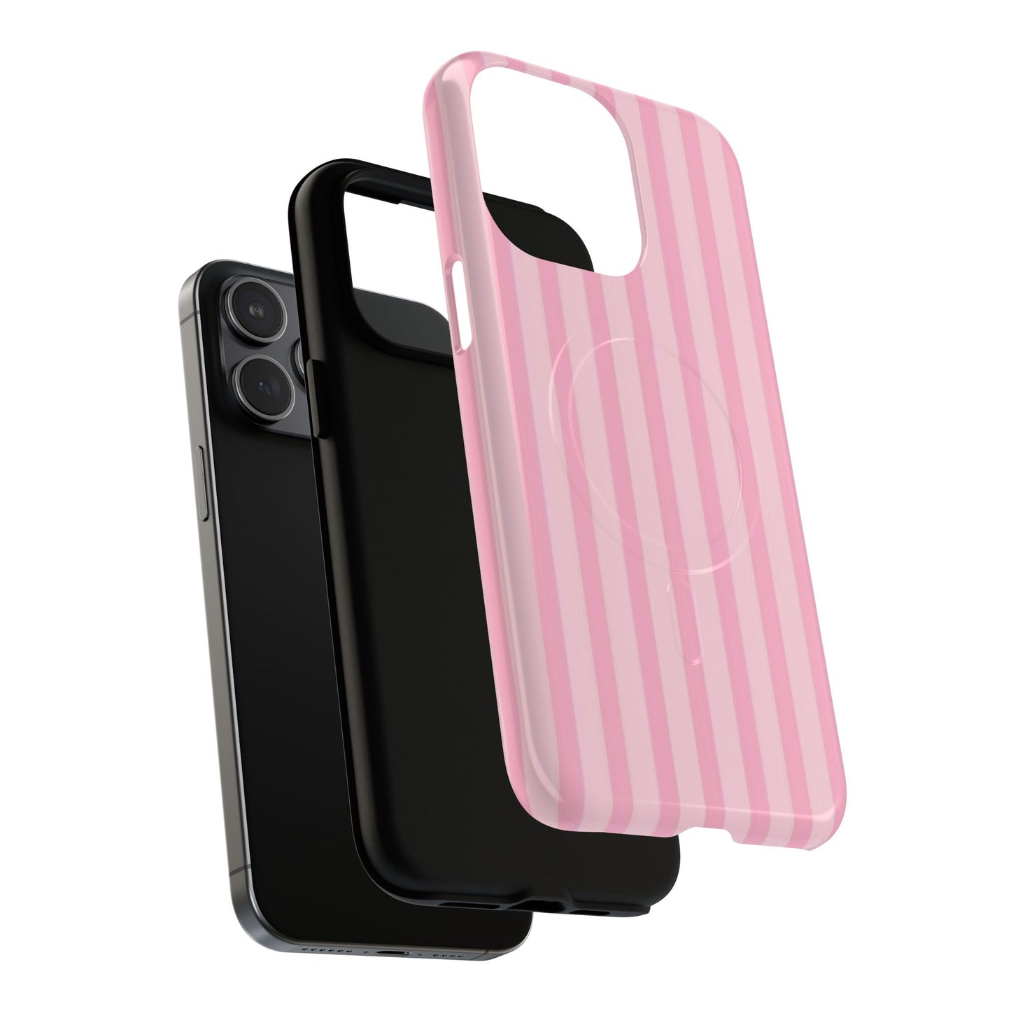 Pink Stripe Phone Case with MagSafe
