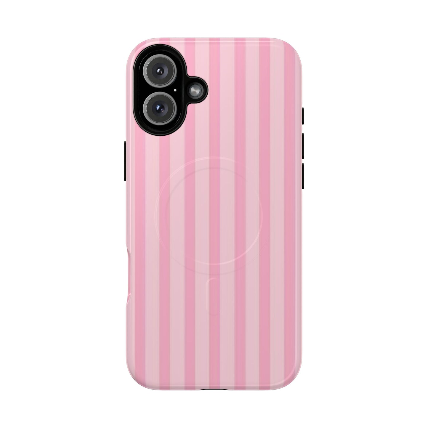 Pink Stripe Phone Case with MagSafe